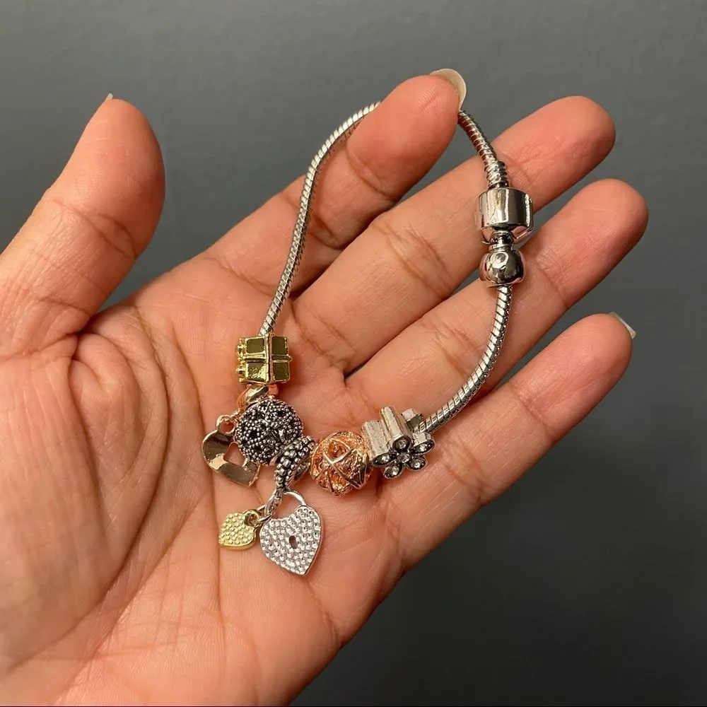 2x$20 - Women’s Silver Color Charms Bracelet - Picture 9 of 10